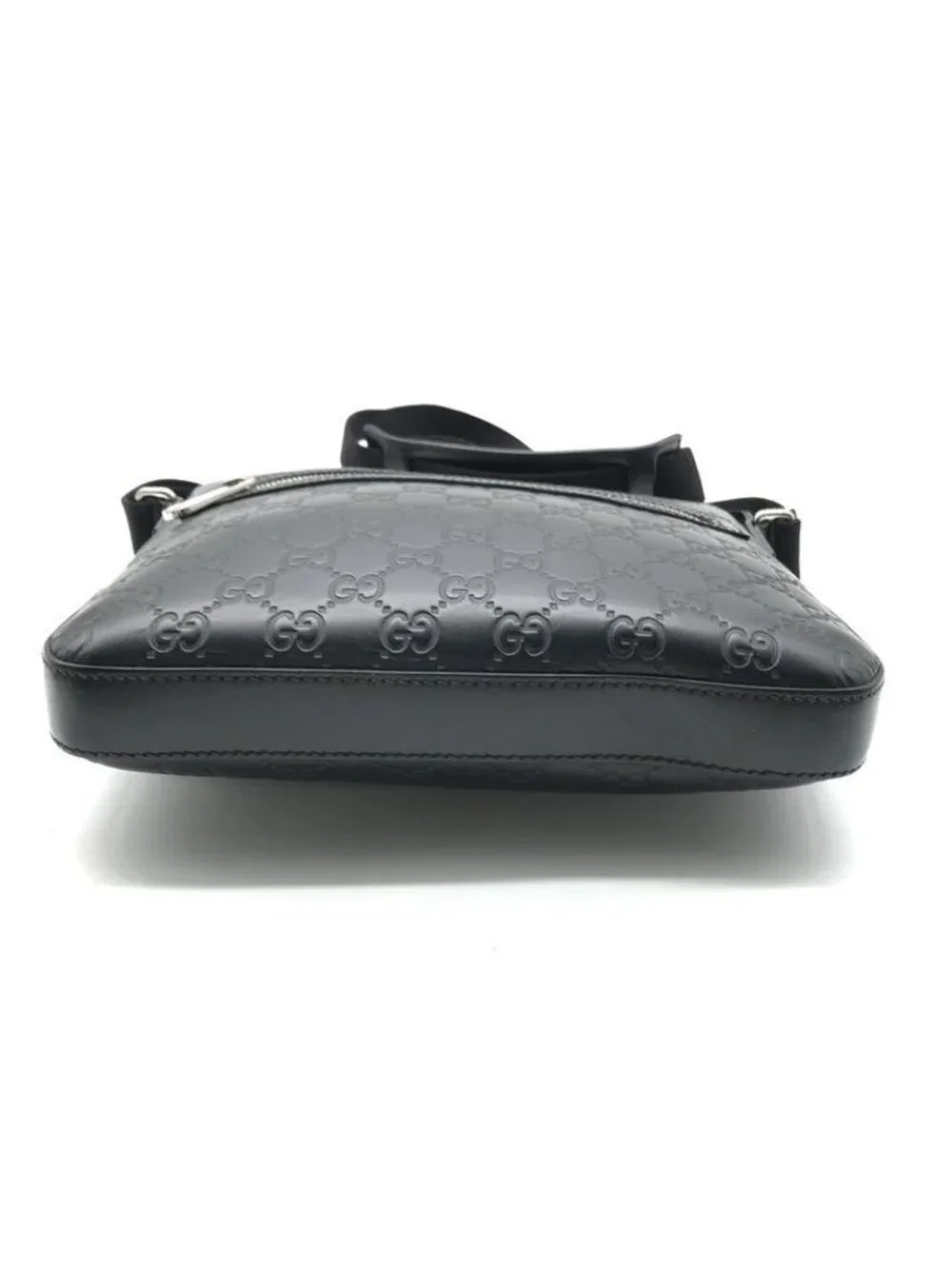 Gucci Embossed Signature Leather Shoulder Bag Black - Picture 4 of 10